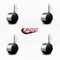 Service Caster 2'' Floor Safe Chrome Hooded Twin Wheel Caster 3/8 Threaded Stem, 4PK SCC-TS02S50D-NYU-BC-381615-4 - alternate 4